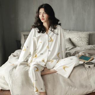 Bộ Đồ Ngủ Tay Dài 100% Cotton Phong Cách Nhật Bản Dễ Thương Cho Nữ