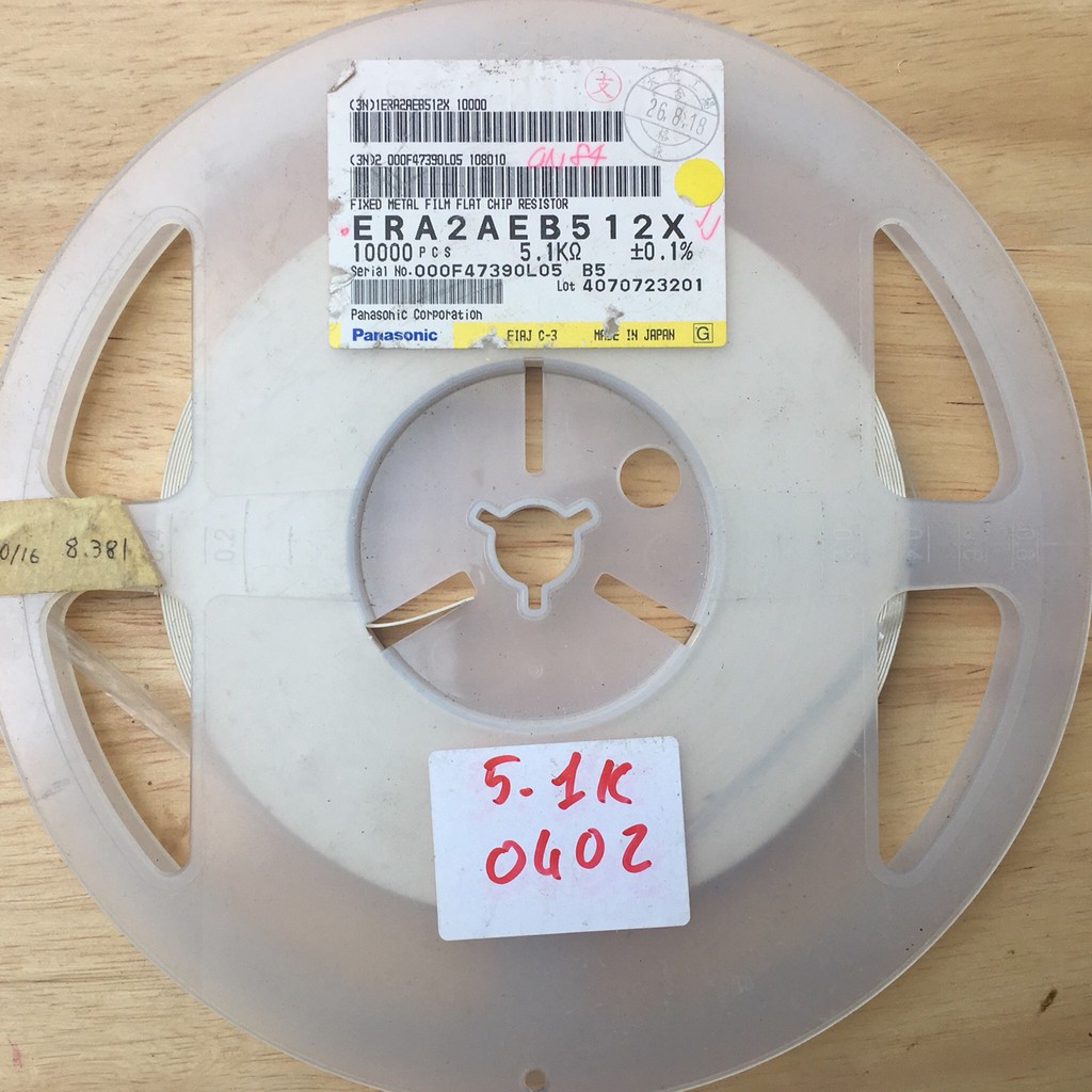 Điện trở Panasonic, Rohm 0402 0.1% 25ppm 100pcs