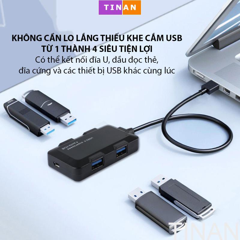 Hub Chia 4 Cổng USB 3.0 Tốc Độ Cao N608, Đầu Cắm USB/ TYPE C