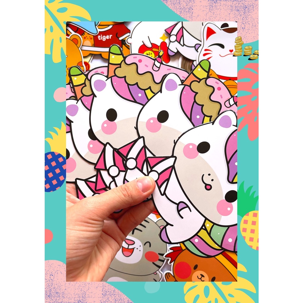 COMBO 10 Bao lì xì CHIBI hoạt hình siêu dễ thương tết Nhâm Dần 2022 cán nhựa cao cấp