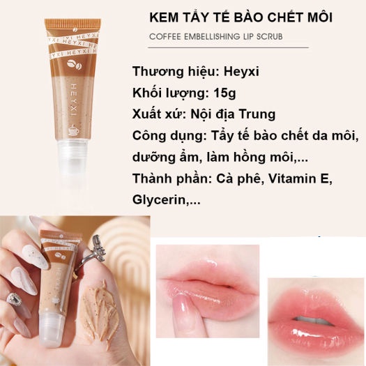 Tẩy Da Chết, Tẩy Tế Bào Chết, Kem Tẩy Da Chết Cho Môi Dưỡng Mềm Môi Giúp Môi Căng Hồng