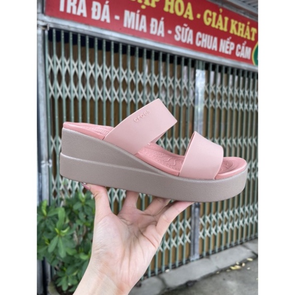 Dép xăng đan nữ Cross đế bằng cao 7 cm Brooklyn hai quai  tôn dáng êm chân vững chắc Mid Wedge KORO SANDAL7