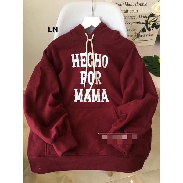 Áo hoodie HECHO POR mũ 2 lớp DA6