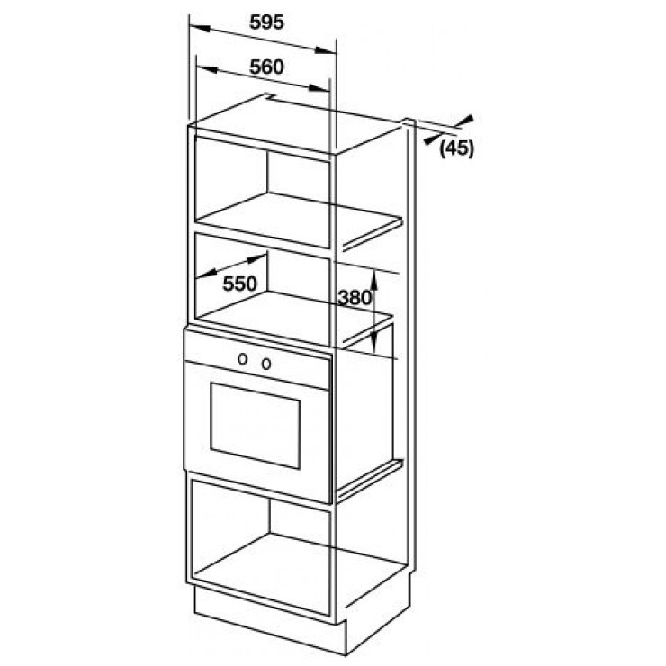 Lò vi sóng kết hợp nướng âm tủ Hafele HM-B38C 538.01.111