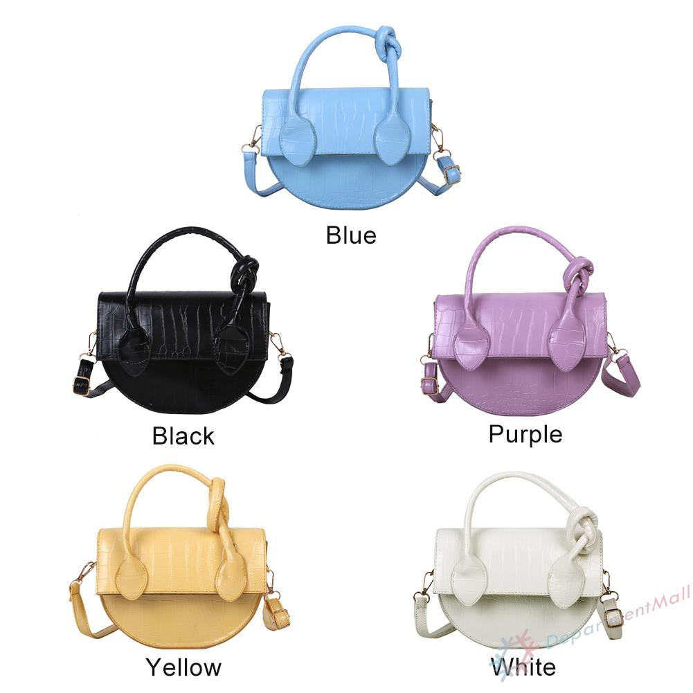 【High Quality】Women Retro Alligator Leather Shoulder Bag Elegant Messenger Saddle Handbag