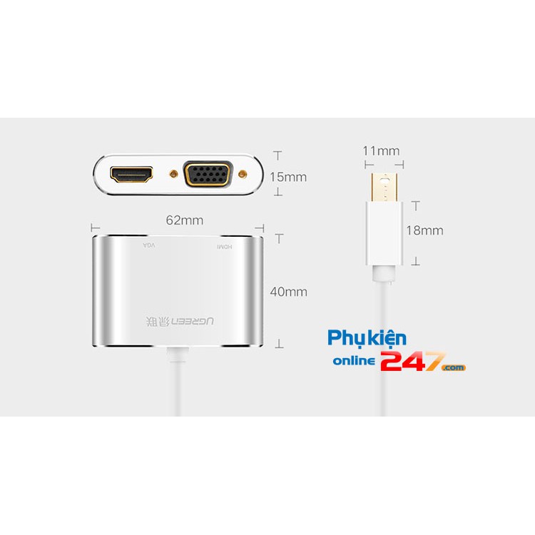 Cáp kết nối máy chiếu cho Suface Pro, Macbok Air, Macbok Pro