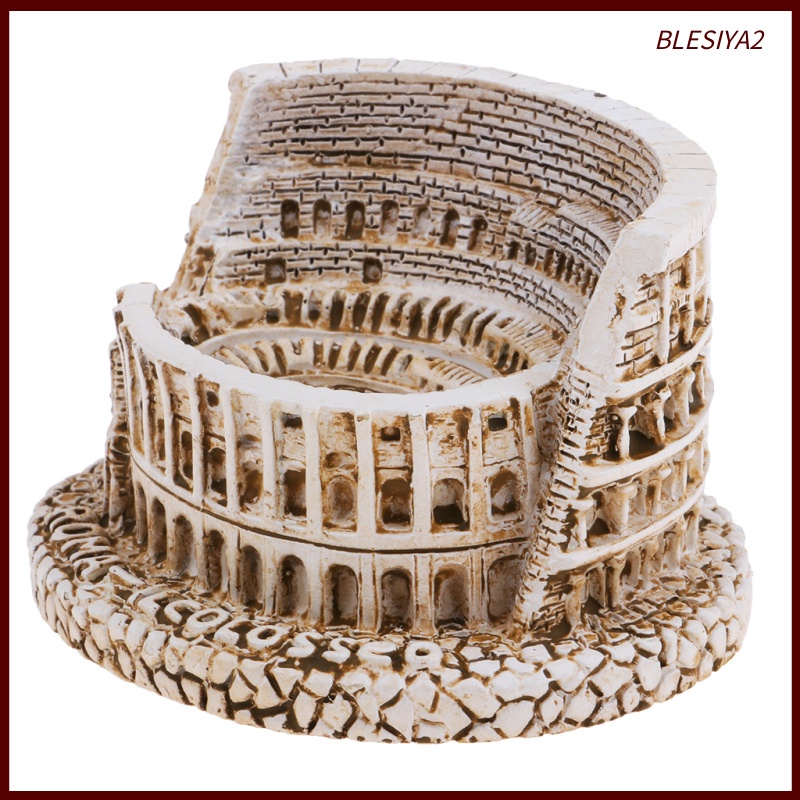 [Blesiya2] Đất Sét Resin Nghệ Thuật La Mã Colosseum Buildind Landmark Cho Bàn Cát Diorama