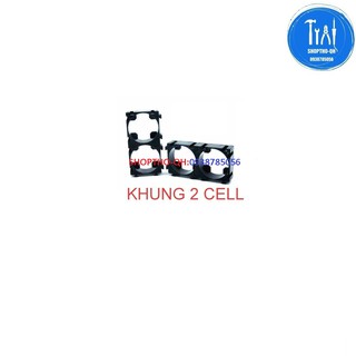 khung kết hợp 2 pin 18650 với lưỡi lê có thể được ghép với nhiều hình dạng.