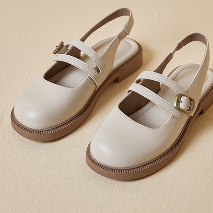 Có sẵn: Giày xinh- sandal marry hở gót đế bằng có quai hậu ZINZIN3456 chất da mềm phong cách cổ điển