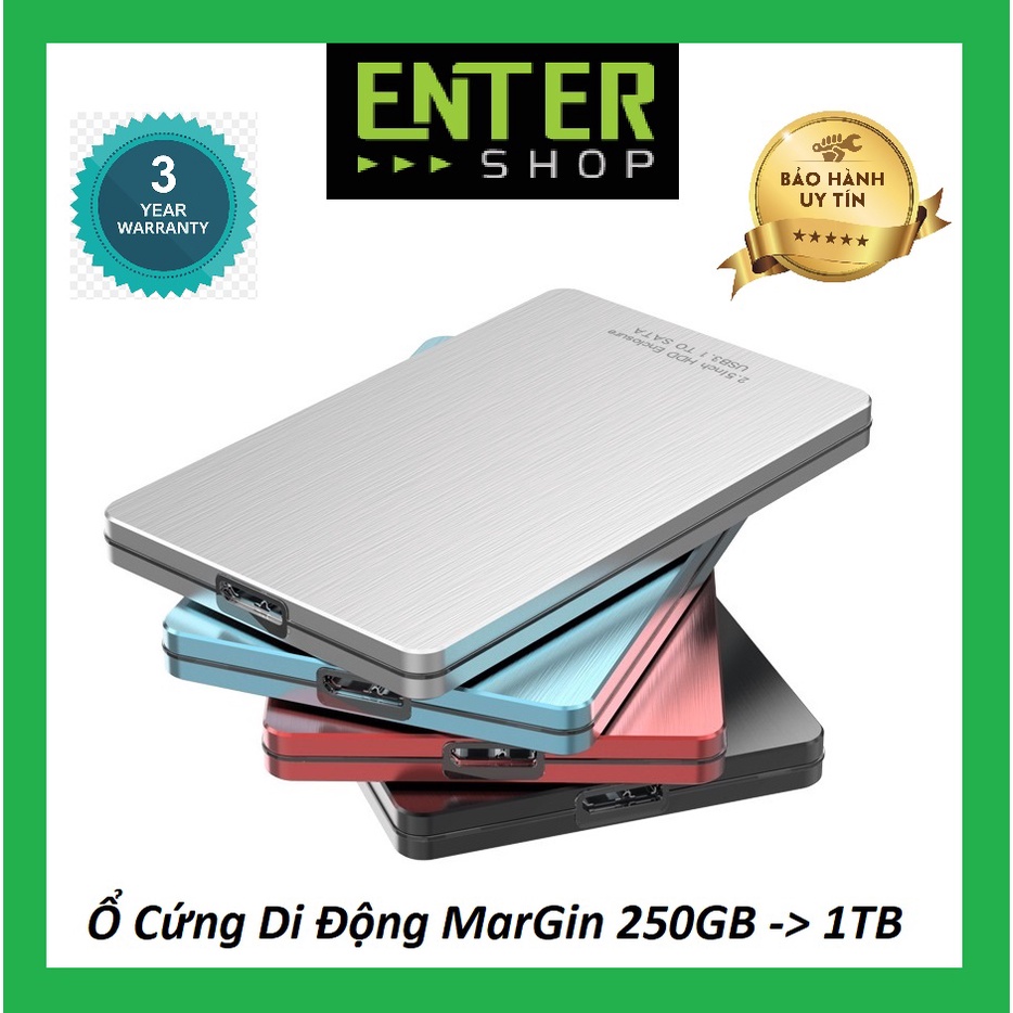 Ổ Cứng Di Động 1TB, 740GB, 500GB, 320GB HDD Margin Usb 3.0, Tặng túi chống sốc