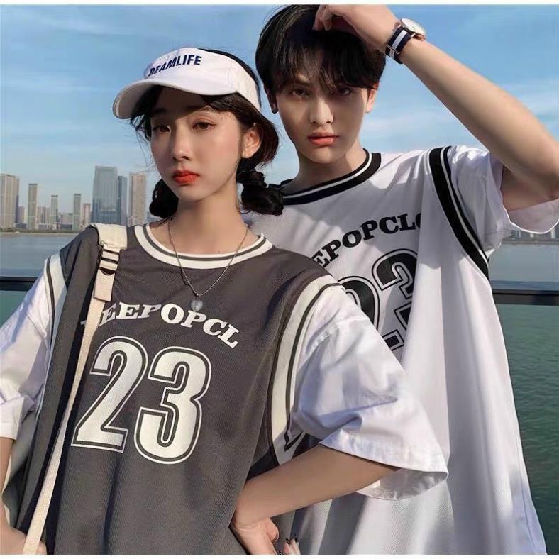Áo phông form rộng tay lỡ unisex - Áo thun bóng rổ có tay áo như hình DEEPOPCL 23 - Sỉ áo thun số lượng lớn *