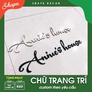 Chữ trang trí theo yêu cầu