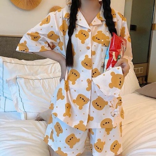 [Ảnh thật ] BỘ ĐỒ CỘC NỮ 🍒 BỘ PIJAMA NỮ CHẤT LỤA KATE THÁI