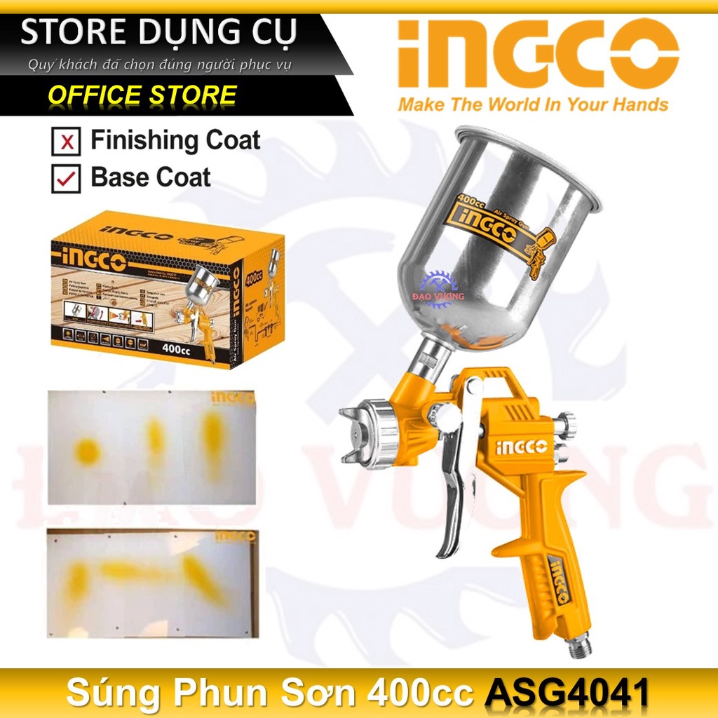 400cc Súng phun sơn INGCO ASG4041 | Bộ phun sơn Vitlute dùng khí nén