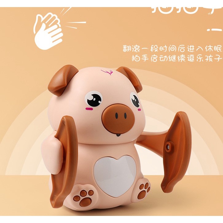Đồ chơi cho bé cảm biến âm thanh phát nhạc lộn nhào 360 độ theo tiếng vỗ tay