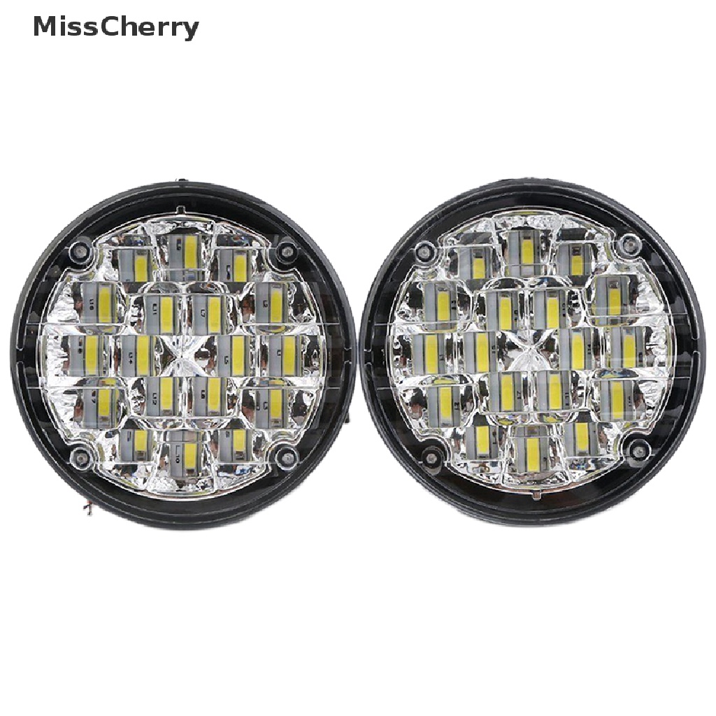 2 Đèn Led Tròn 18 Điểm 12V Chạy Ban Ngày