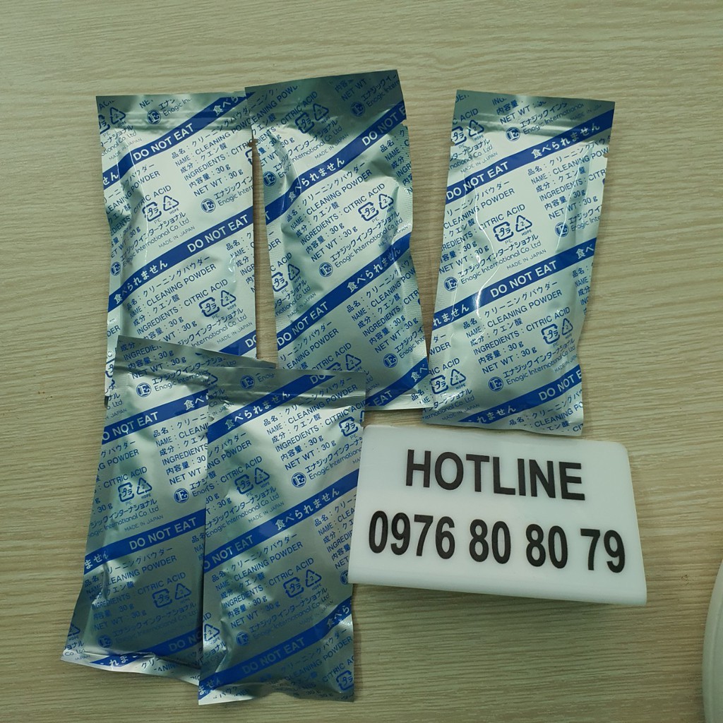 Bột Acid Citric vệ sinh máy Kangen ✌CHÍNH HÃNG ENAGIC✌ Hộp 24 gói x 30g/gói vệ sinh máy