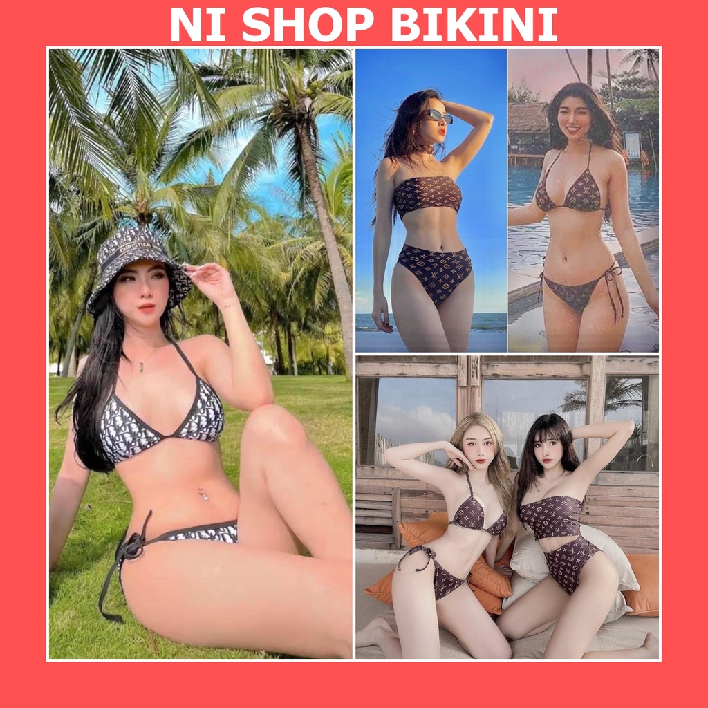 Bikini quây chữ LV Di.or sang chảnh sexy Đồ bơi nữ thời trang trẻ trung cao cấp R03