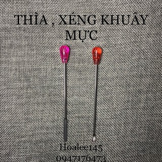 Thìa, xẻng múc mực, sáp- khuấy mực