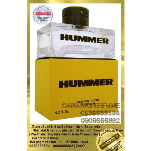 Nước hoa chính hãng Hummer 125ml