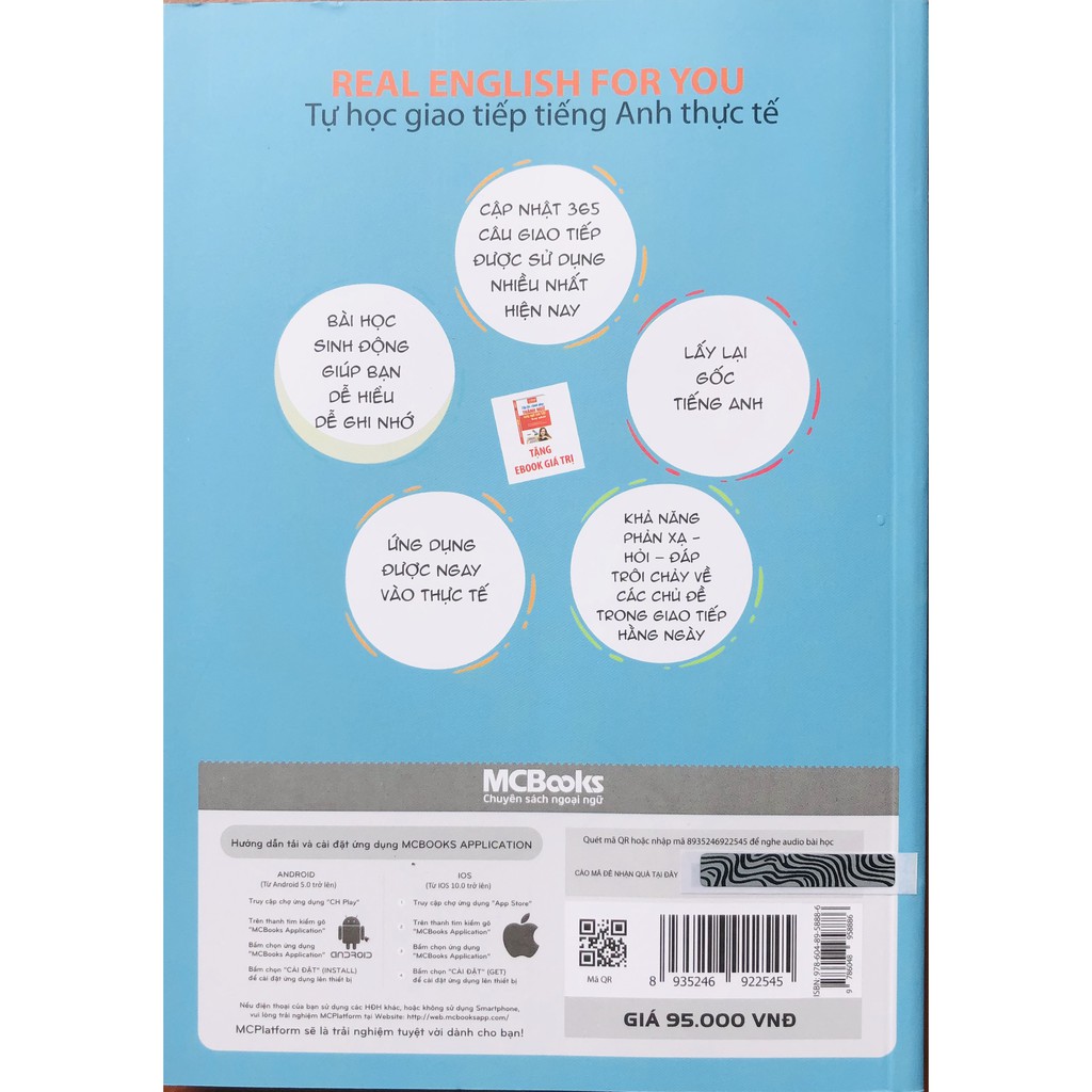 [MÃ giảm 40K]Sách Real English for you – Tự học tiếng anh thực tế