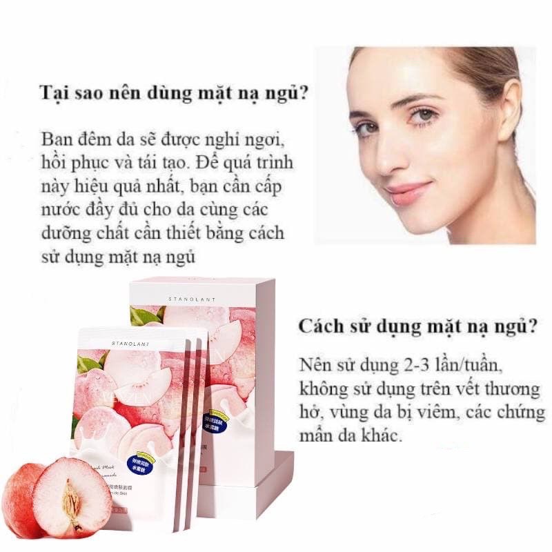 MẶT NẠ NGỦ TINH CHẤT SỮA ĐÀO DƯỠNG ẨM DƯỠNG TRẮNG MANG LẠI LÀN DA MỊN MÀNG CĂNG BÓNG TRẮNG SÁNG SamBeauty