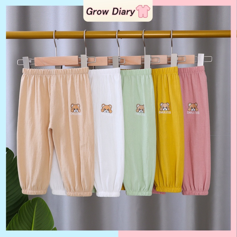 Quần Dài cotton Chống Muỗi Thoáng Khí Thoải Mái Mùa Hè Cho Bé 1-6 Tuổi