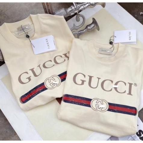 Áo phông nam nữ GUC CI hình in chất cotton cao cấp kg