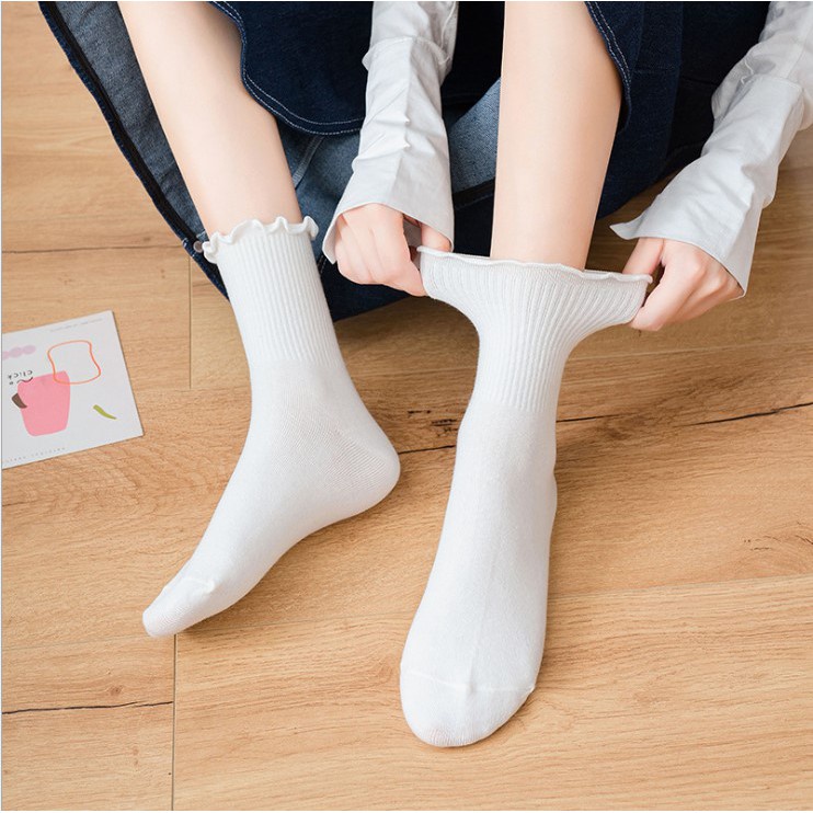 Tất Bèo nữ Cao Cổ vớ nhún cổ cao nhiều màu phong cách vitage hàn quốc- TC05- Covolacotat