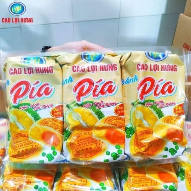 COMBO 2 LỐC BÁNH PÍA ĐẬU XANH SẦU RIÊNG CAO LỢI HƯNG - ( mỗi lốc gồm 3 gói bánh pía )