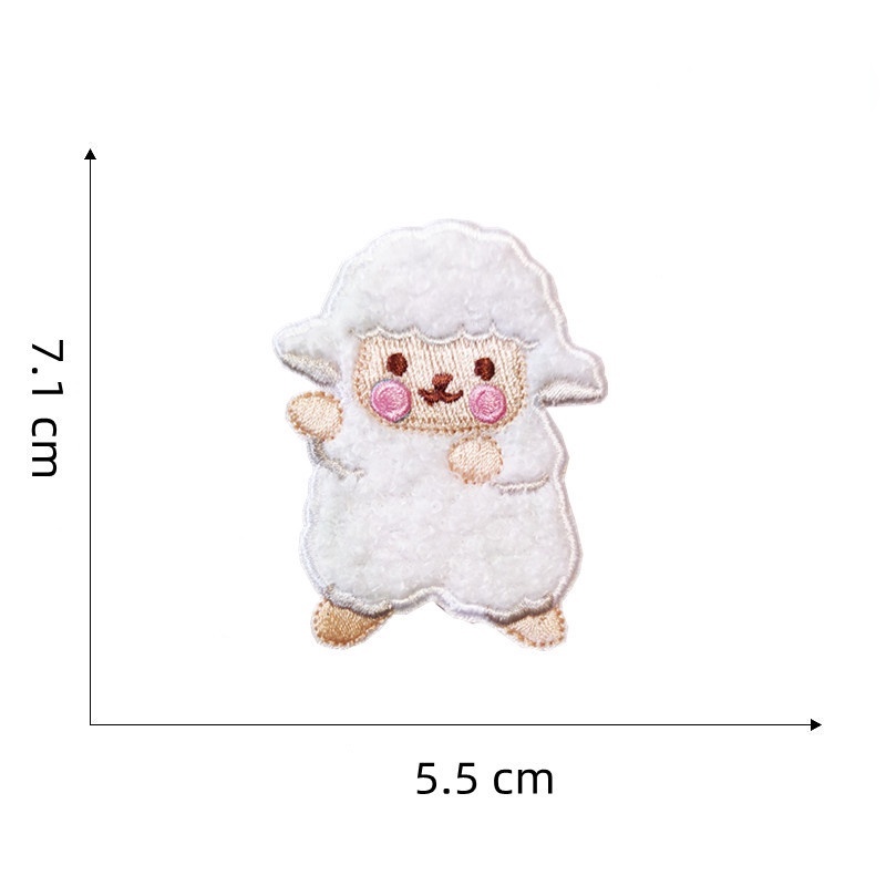 Tấm vải thêu hình gấu/thỏ dễ thương xinh xắn