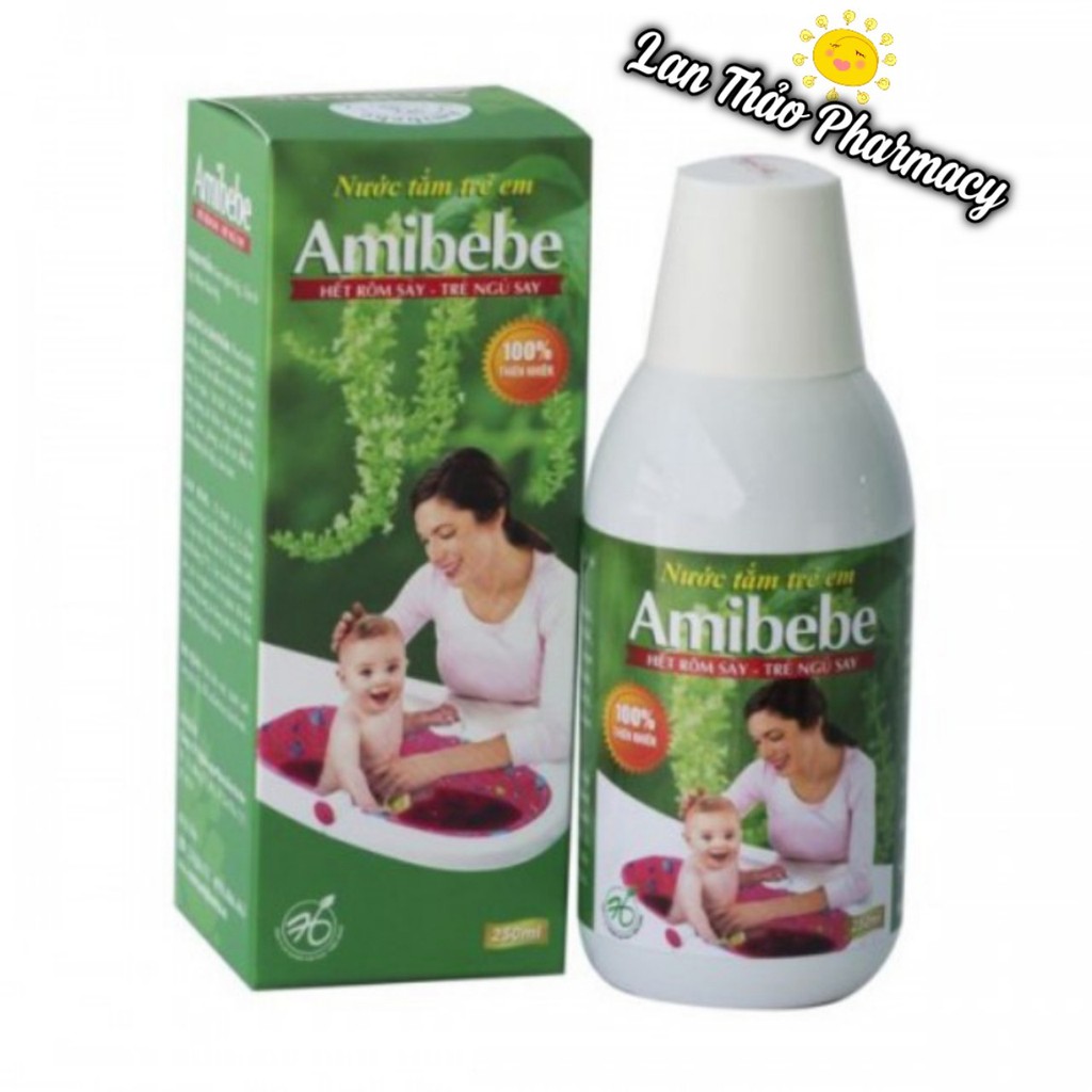 AMIBEBE 250ml Nước Tắm Ngừa Rôm Sẩy Cho Bé Giá Tốt