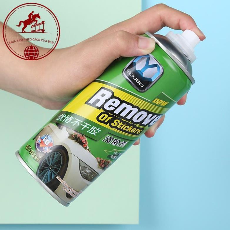 Chai Xịt Tẩy Keo, Nhưa Đường, Băng Dính, Vết Bám Khó Rửa Trên Xe Máy, Ô Tô Remove of sticker 450ml