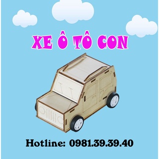 Đồ chơi lắp ghép gỗ thông minh - Xe Ô Tô chạy dây thều