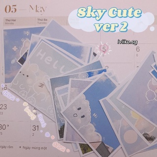 Ivi iko | set 24 sticker sky cute ver 2 - bầu trời dễ thương phiên bản 2