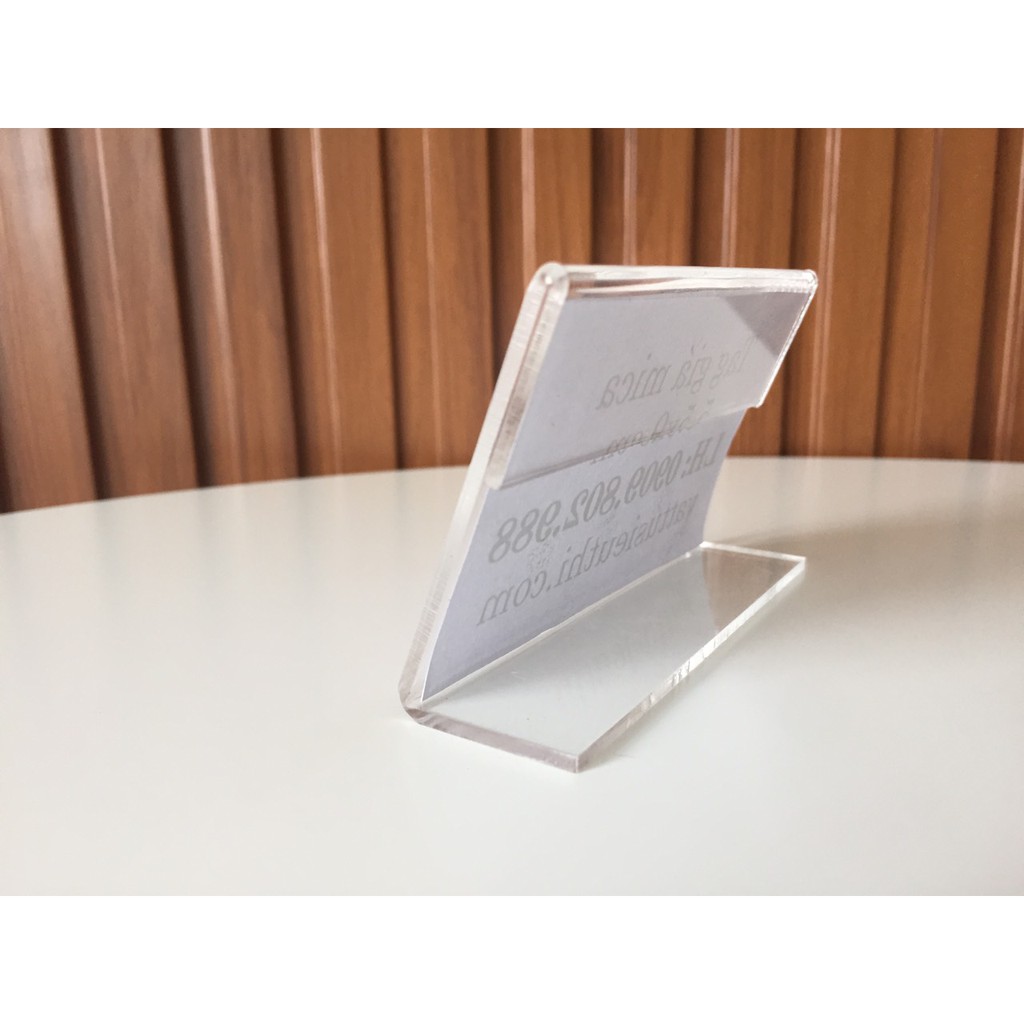 Menu mica nhỏ 5.5x9cm, menu mica mini, tag giá mica