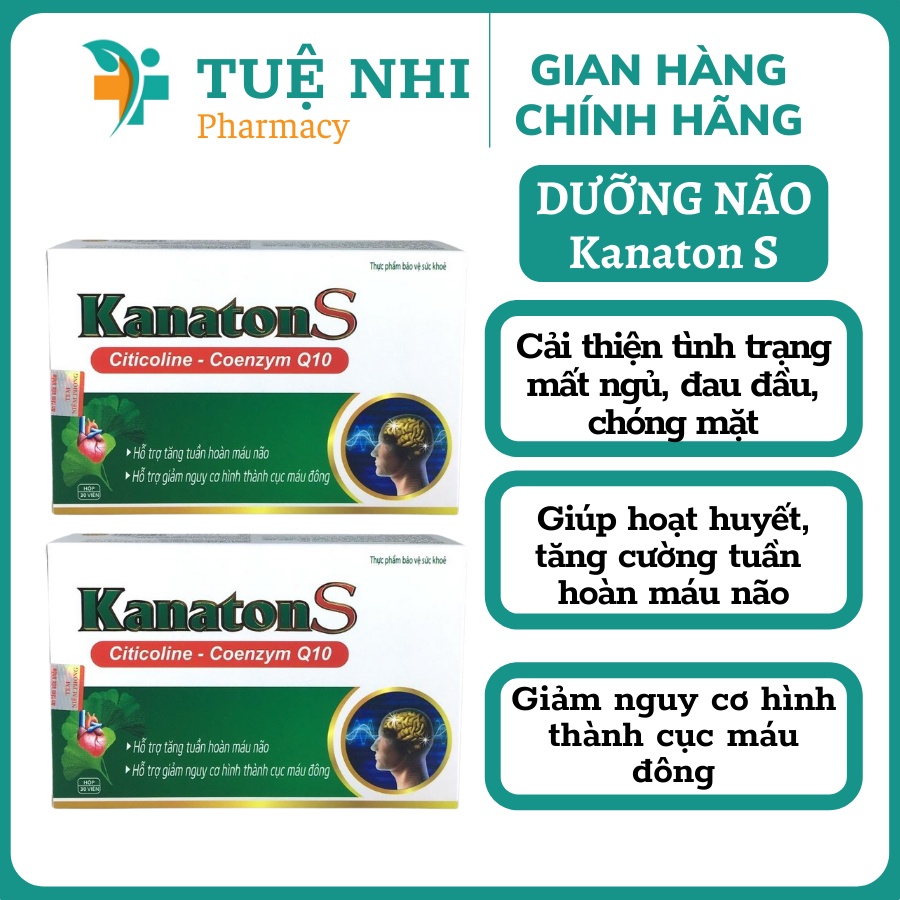 KanatonS hoạt huyết, tăng tuần hoàn máu não, giảm nguy cơ hình thành cục máu đông - NT042