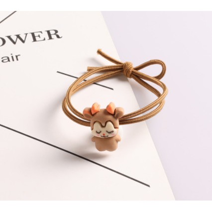 Dây Cột Tóc Thiết Kế Hình Con Tỳ Hưu May Mắn Dễ Thương Cho Bé Gái
