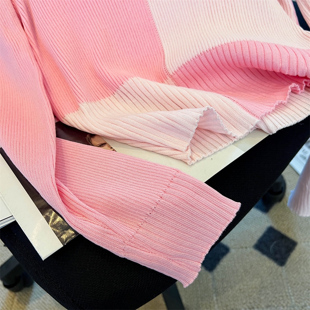 Áo len ZHELIHANGFEI cổ polo tay phồng dễ phối đồ hợp thời trang