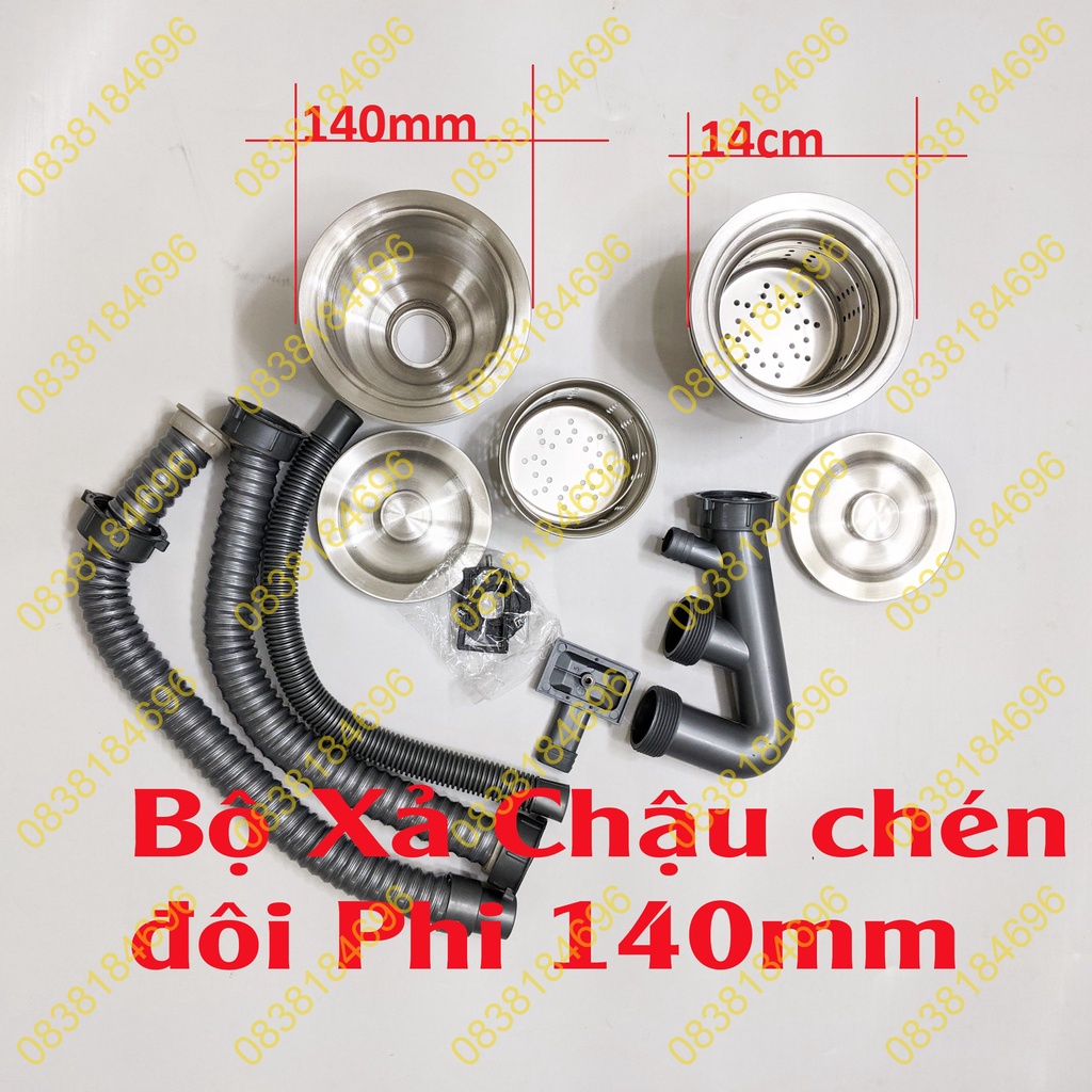 Bộ Xả Bồn Rửa Chén Đôi – Xi Phông Xả Chậu Rửa Chén