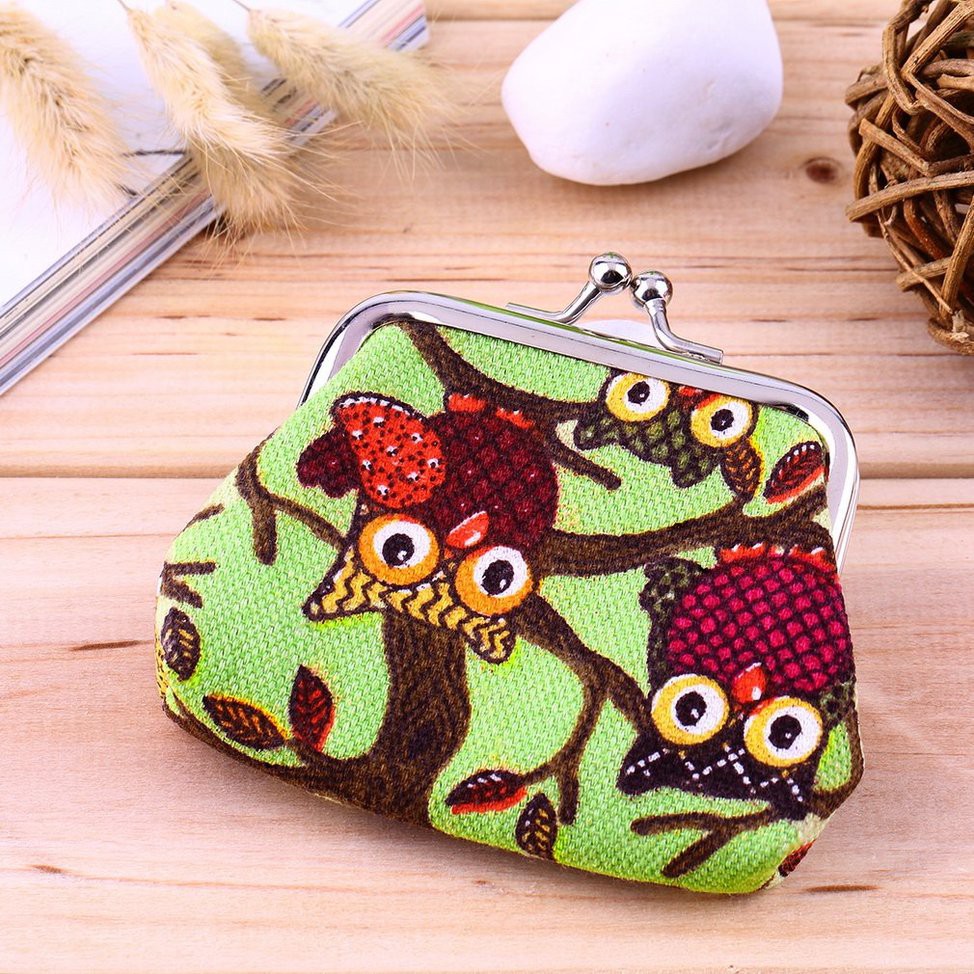 Ví nữ cầm tay đựng tiền xu in hình dễ thương