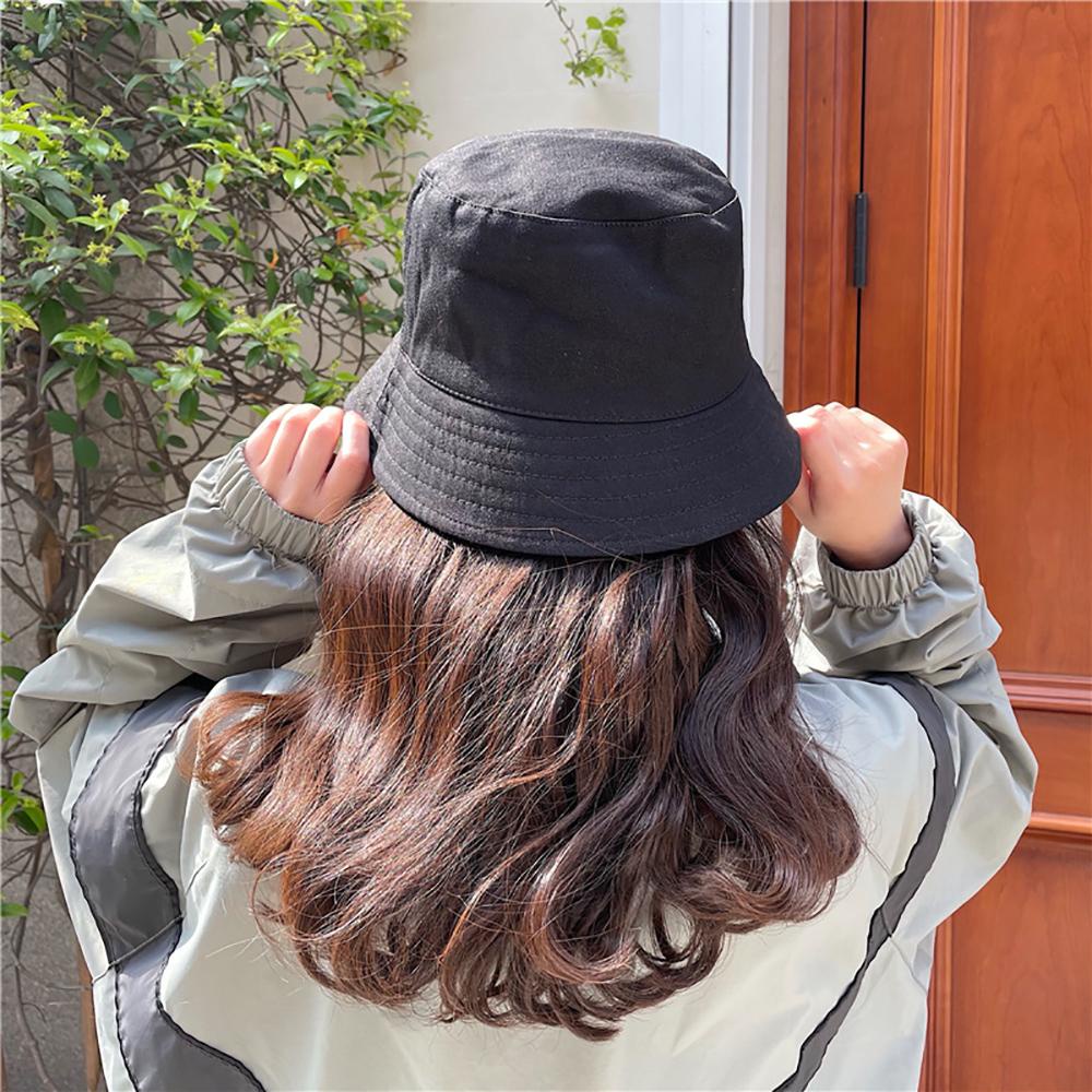 Nón Bucket Chất Liệu Cotton In Chữ Thời Trang Mùa Hè Phong Cách Hàn Quốc