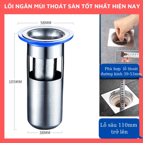 [INOX304 NGĂN MÙI THOÁT NƯỚC NHANH]Lõi ngăn mùi thoát sàn tốt nhất thị trường Ngăn mùi hôi cống nhà vệ sinh