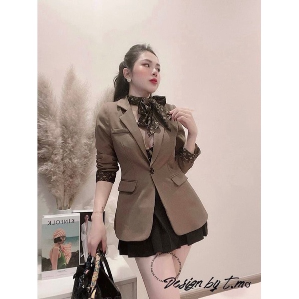 ⚡️BÁN SỈ⚡️Áo vest 2 màu đen và nâu tặng kèm khăn lụa
