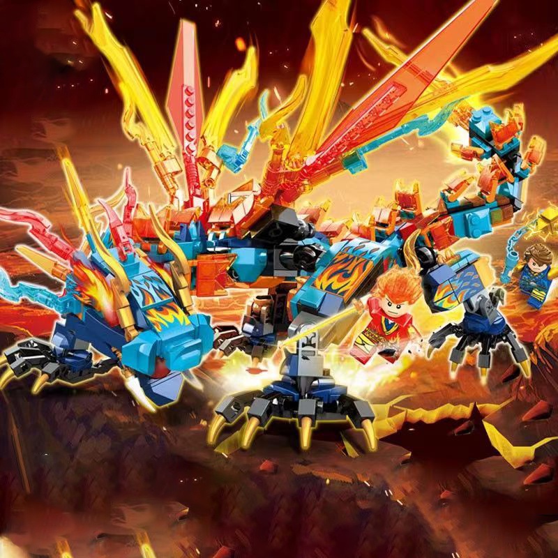 Building block dragon toy assembly toy boy toy
