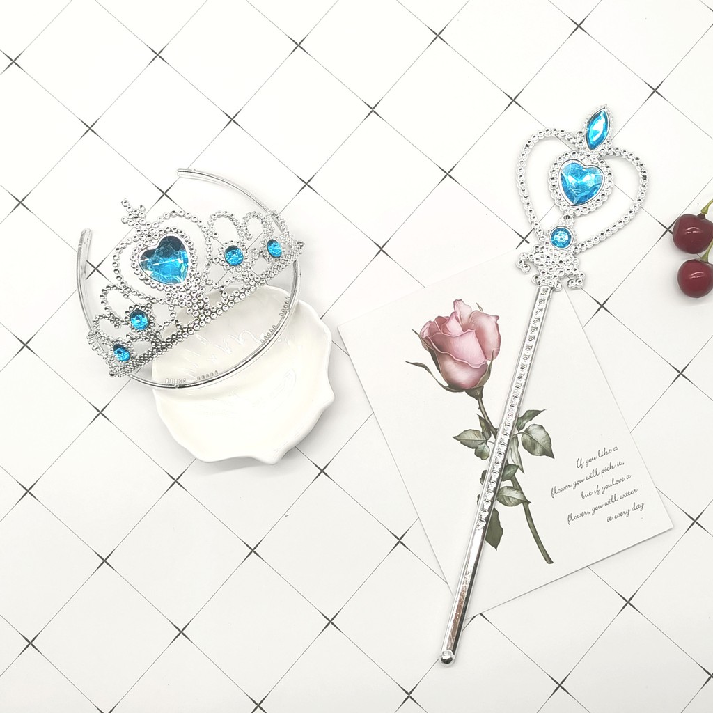 Bộ Trang Sức 6 Món Hình Công Chúa Elsa Xinh Xắn Cho Bé Gái Thời Trang