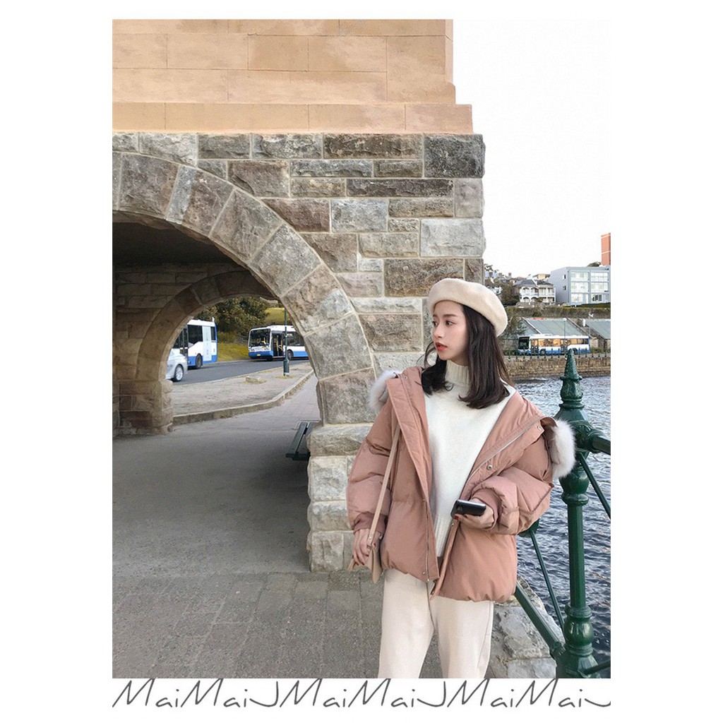 TẶNG THÊM 1 LÔNG ÁO🌼Áo Phao Nữ Mũ Lông Thân Ngắn Tay Gân hàng QUẢNG CHÂU mới 2021 | BigBuy360 - bigbuy360.vn