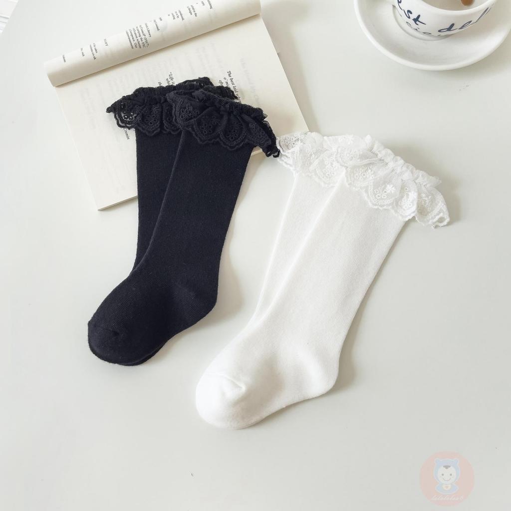 Laa6-quần Tất Dài Qua Gối Thêu Ren Dễ Thương Cho Bé Gái