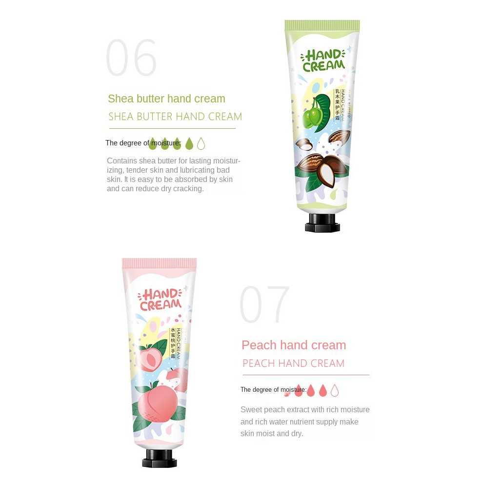 Kem Dưỡng Da Tay 30g Hương Trái Cây Chống Đóng Băng Chống Khô Da Có Hương Thơm Thực Vật Thông Dụng Cho Nam Và Nữ