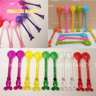 10 Muỗng kem nhựa đủ màu thìa nhỏ ăn chè yaourt -  small Ice cream spoon